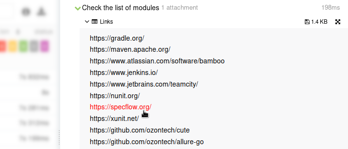 Attaching URI lists