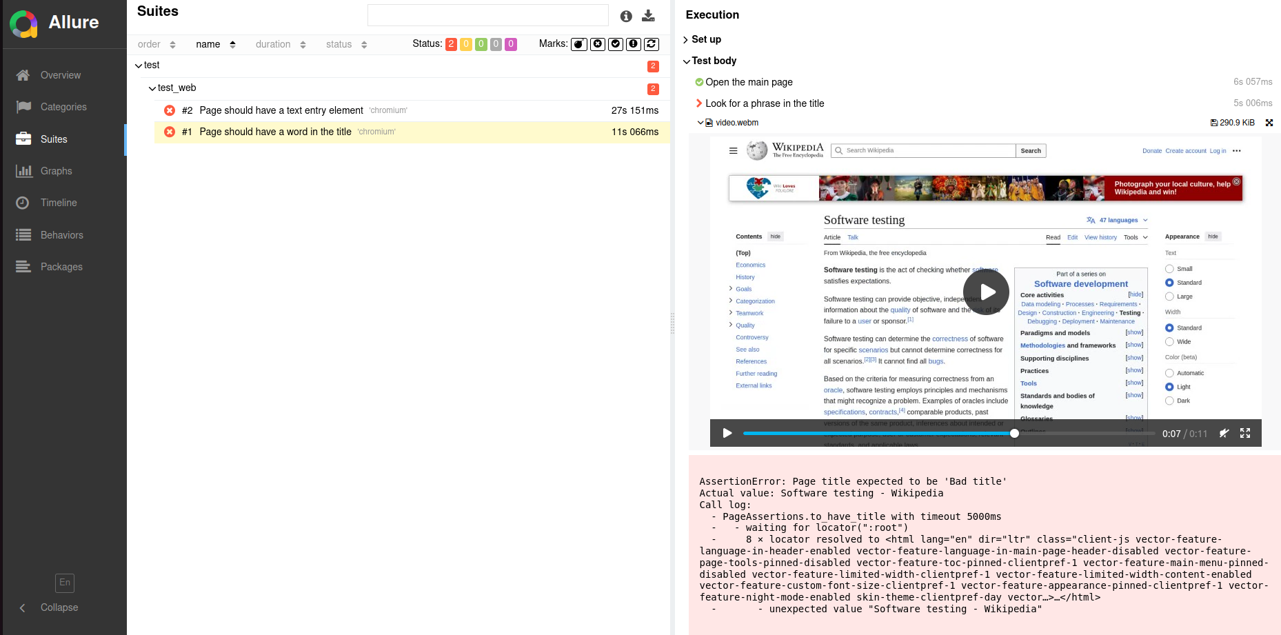 Video Attachment In Allure Report With Pytest Video Attachment In Allure Report With Pytest
