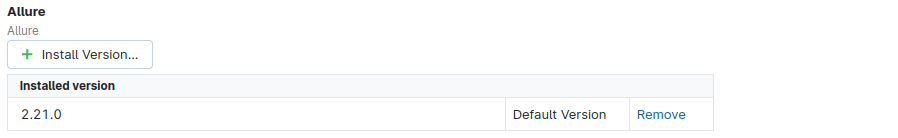 Allure TeamCity plugin configure Allure Commandline