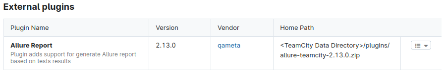 Allure TeamCity plugin install