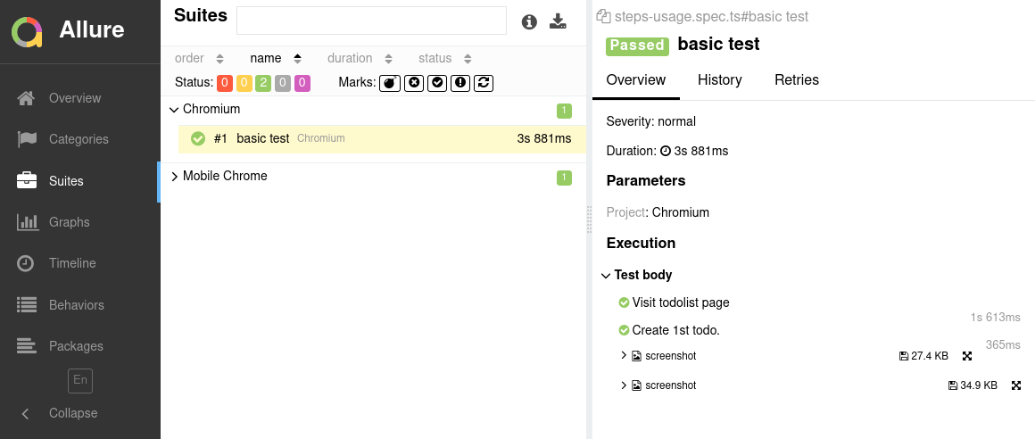 Allure Report Playwright Example Allure Report Playwright Example