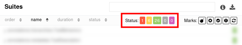 Allure Report filter test results by status Allure Report filter test results by status