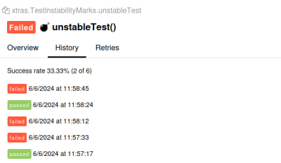 Flaky test mark in Allure Report