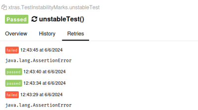 Flaky test mark in Allure Report